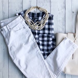 EUC Banana Republic White Skinny Jeans